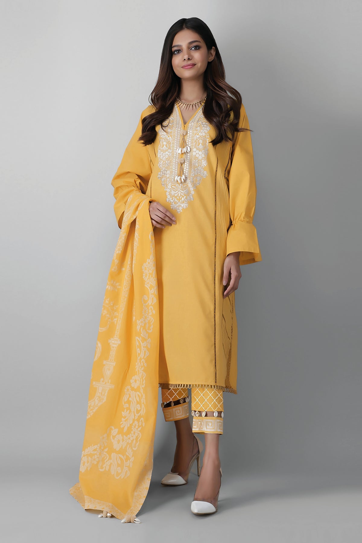 Khaadi EST22259 Yellow Casual Prets 2022 Online Shopping in 2023 | Khaadi,  Casual, Pakistani fashion
